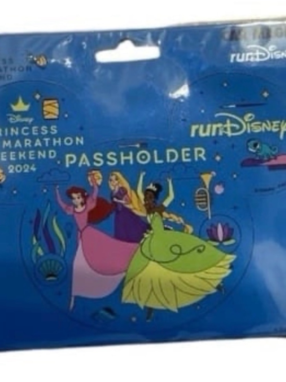 Disney Blue Princess Passholder car magnet